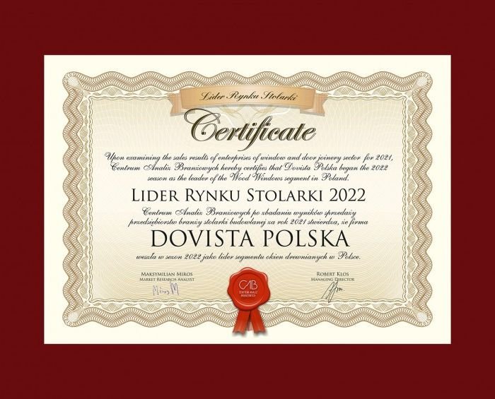 certyfikat dovista 2022 1