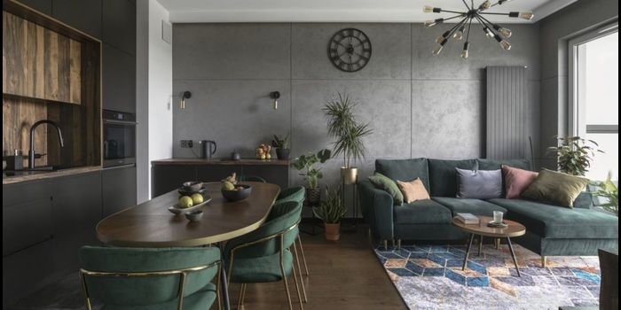Nowoczesne mieszkanie na Wawrze nawiązuje do stylu industrialnego, fot. Decoroom
