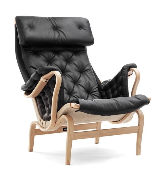 pernilla leather naturale schwartz fotel duxiana