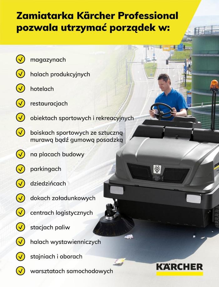 zamiatarka karcher pozwala utrzymac porzadek infografika