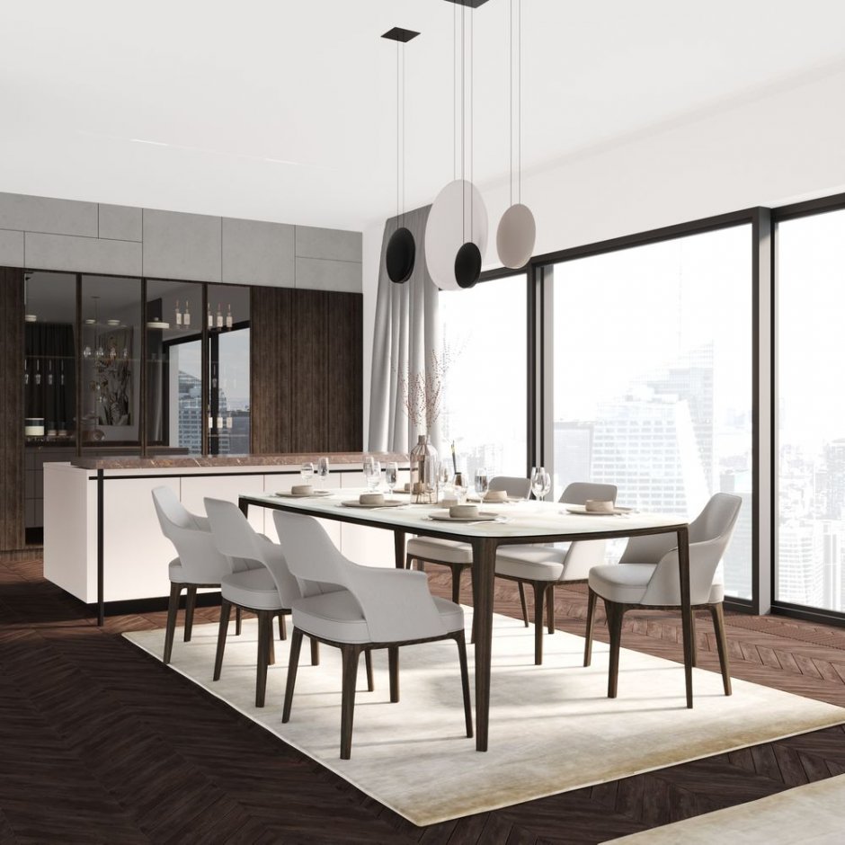 apartament otwarta kuchnia pracownia mgn