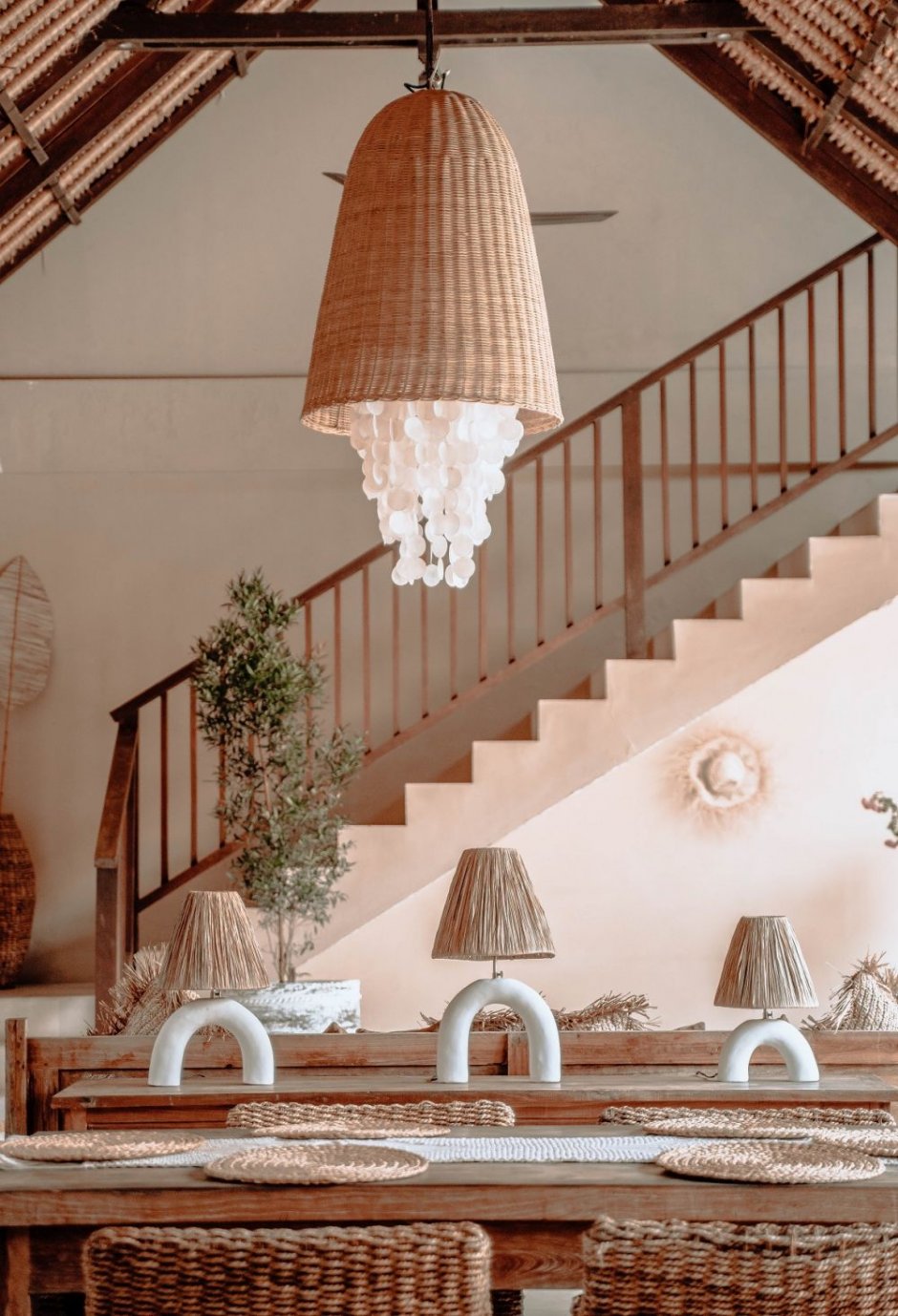 lampa rattanowa shell monnarita