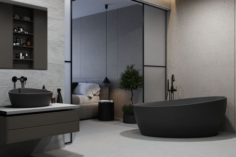 beton architektoniczny w lazience luxum