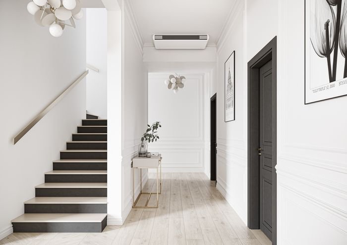 ivector s2 ceiling mounted hallway purmo