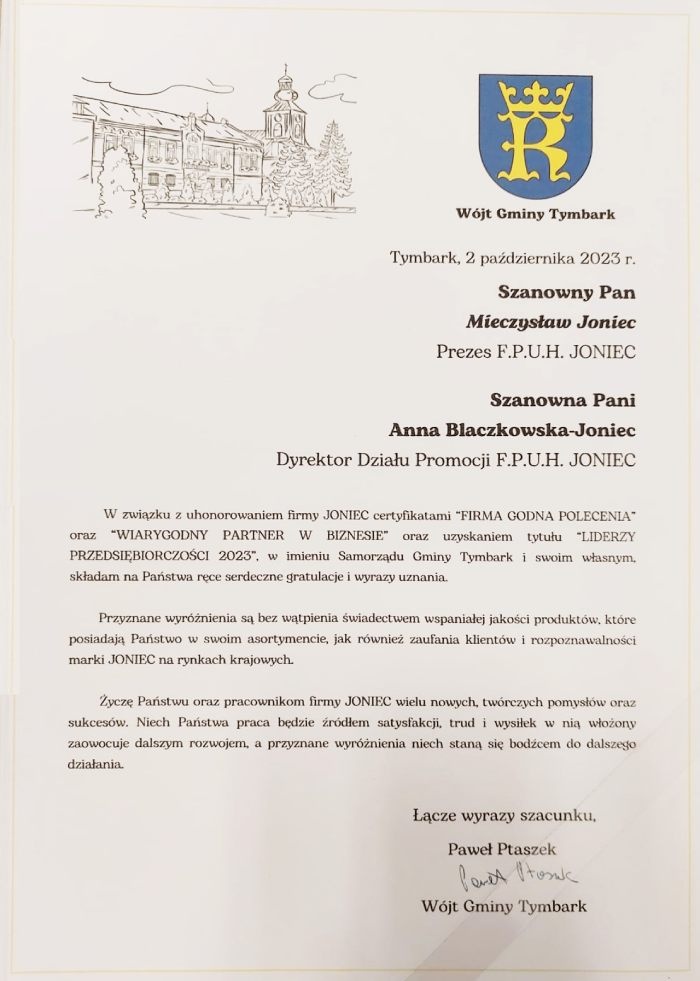 certyfikat program „Liderzy Przedsiębiorczości”