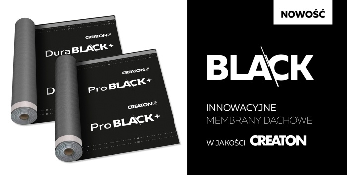 Nowość: innowacyjne membrany dachowe BLACK w jakości CREATON