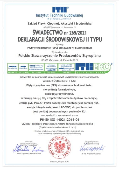 swiadectwo środowiskowe
