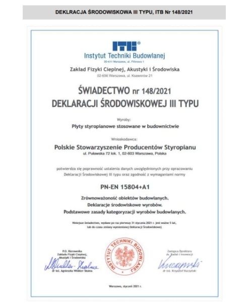 swiadectwo środowiskowe