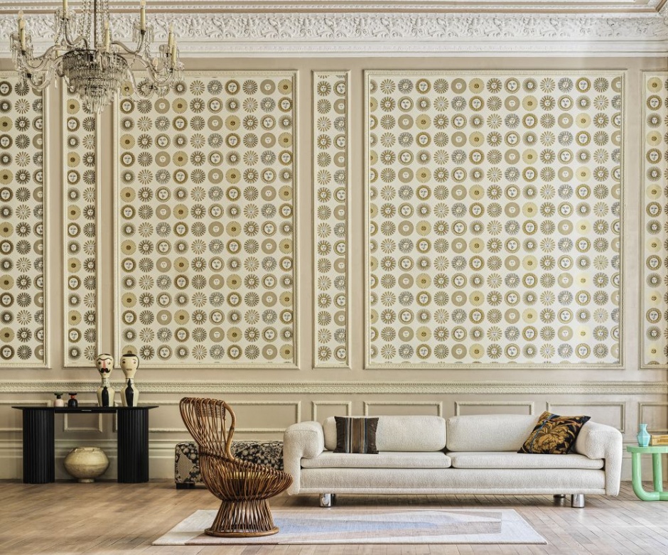 tapeta w salonie impresje home collection