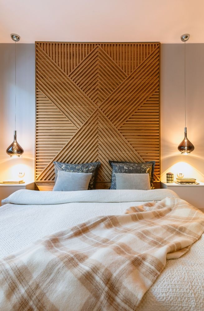 apartament sypialnia wezglowie kanon design