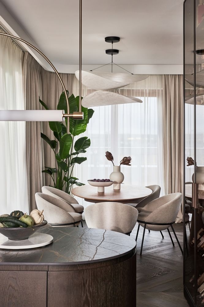 elegancki apartament jadalnia deer design