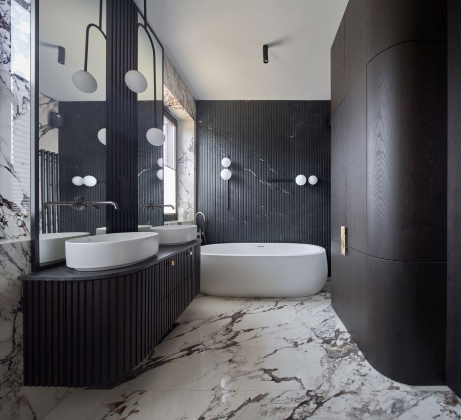 elegancki apartament lazienka zabudowa deer design