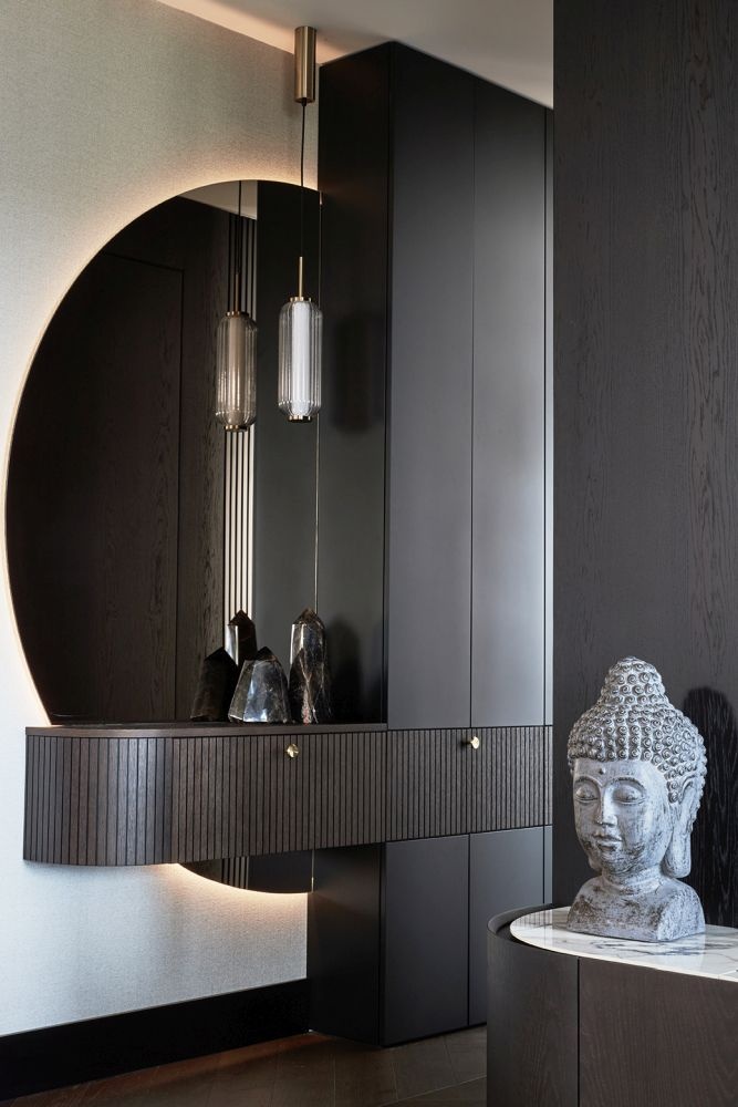 elegancki apartament zabudowa deer design