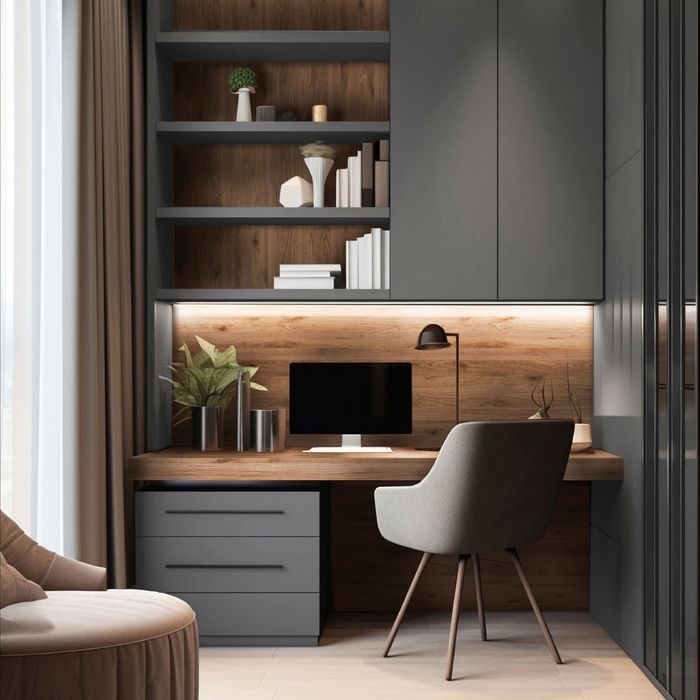woodeco plyta laminowana antracyt home office
