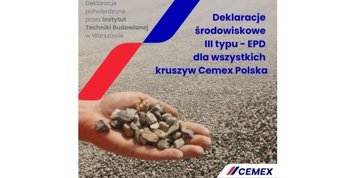 Deklaracje Środowiskowe (EPD) dla kruszyw Cemex Polska