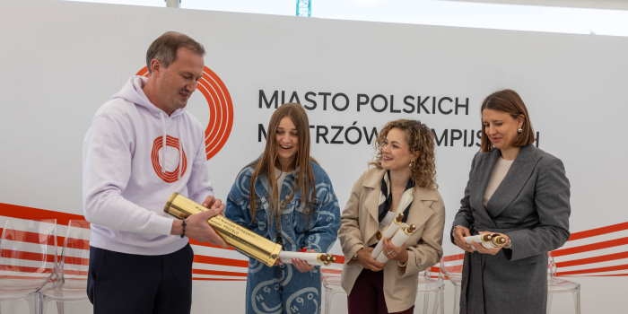 Olimpijki wmurowały kamień węgielny pod pierwszy etap inwestycji. Fot. Profbud