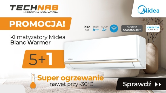 5+1 &ndash; czerwcowa promocja Blanc Warmer od Midea na Technab.pl