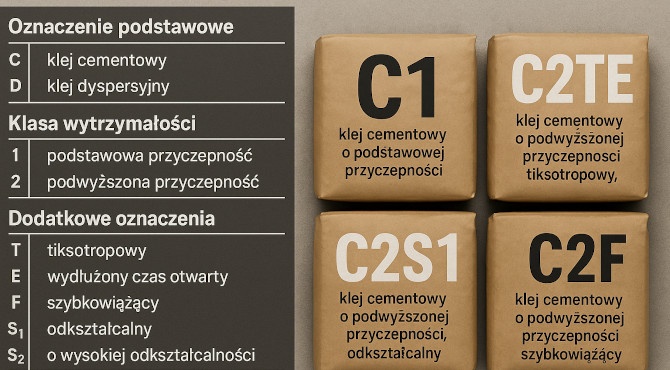 Oznaczenia zapraw klejowych do płytek &ndash; jak je rozszyfrować?