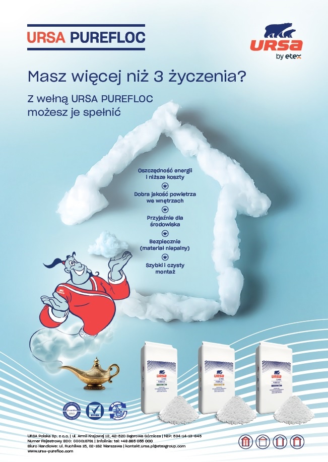 ursa pure floc plakat - reklama z dżinem