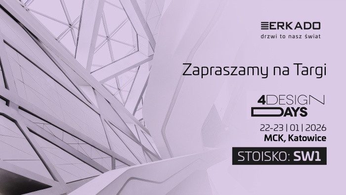 ERKADO na targach 4 Design Days 2026 &ndash; rozwiązania drzwiowe tworzone z myślą o architektach i projektantach wnętrz