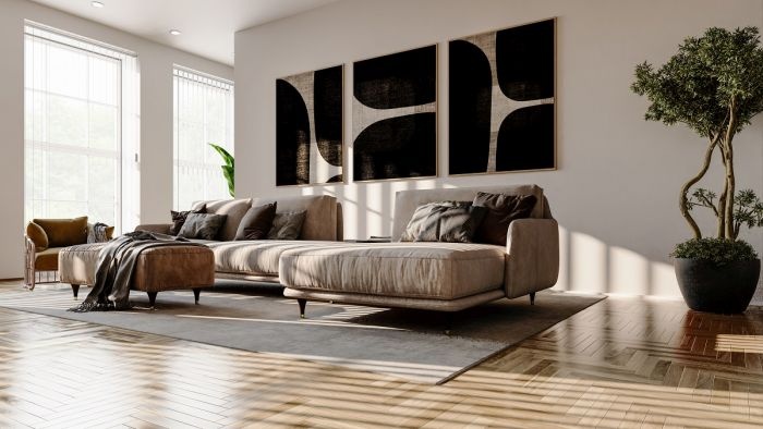 przestronny salon tikkurila