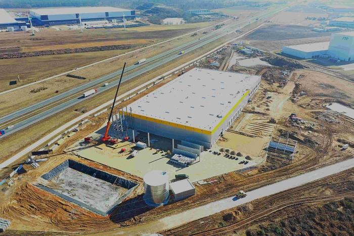 sika fabryka w brześciu kujawskim - budowa z góry