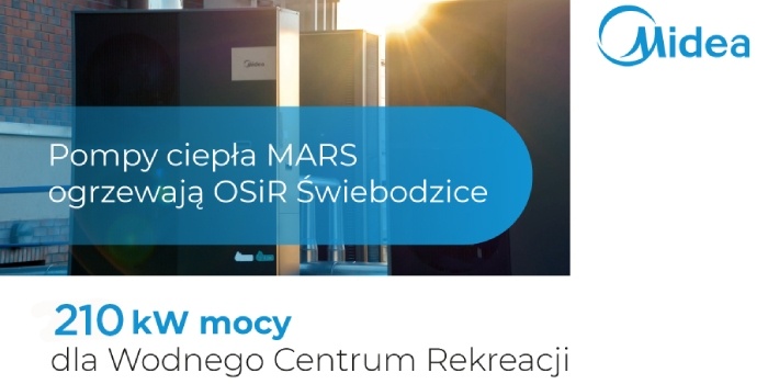 Pompy ciepła Midea MARS w OSiR Świebodzice