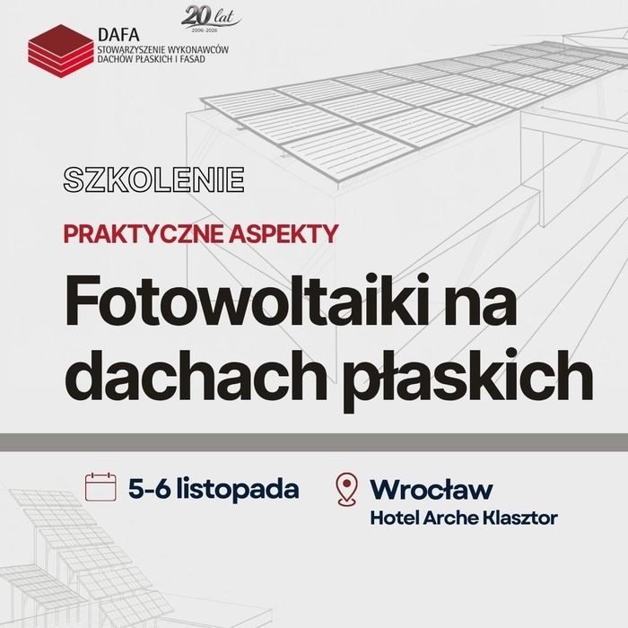 warsztaty fotowoltaika na dachach plaskich dafa