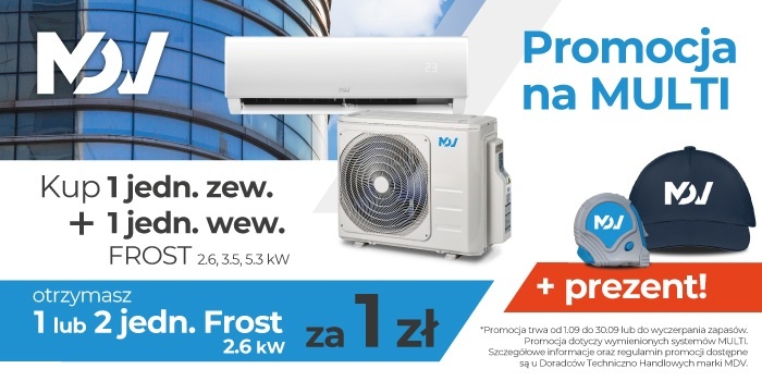 MDV MULTI z jednostkami FROST za 1 zł - wrześniowa promocja. Grafika: Aircon