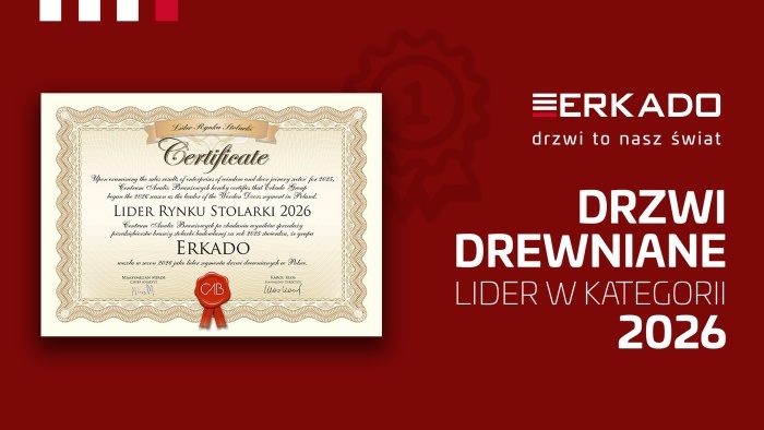 ERKADO ponownie Liderem Rynku Stolarki