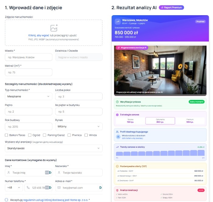 kalkulator wyceny nieruchomosci w home estate