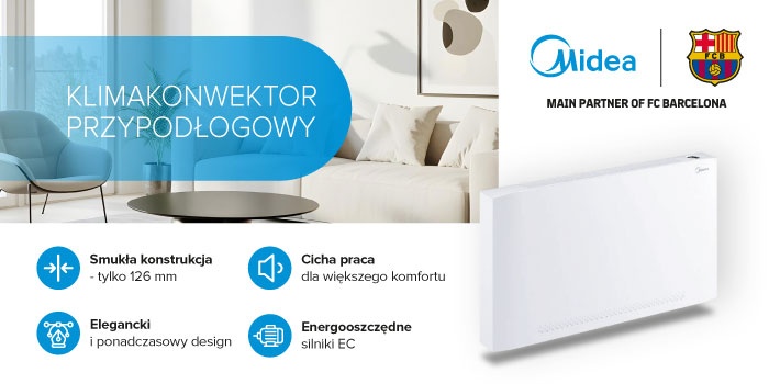 Poznaj klimakonwektor przypodłogowy Midea Slim