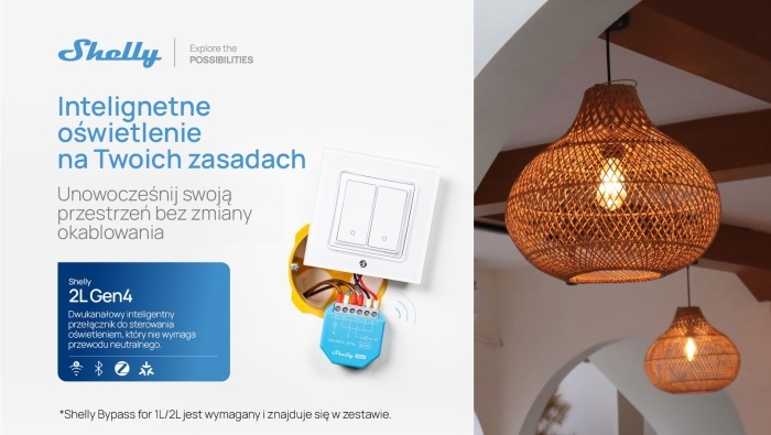 włącznik i rattanowy żyrandol z opisem rozwiązania